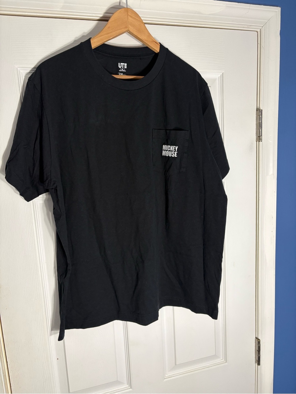 Disney Black Short Sleeve Mickey Mouse Pocket Tee